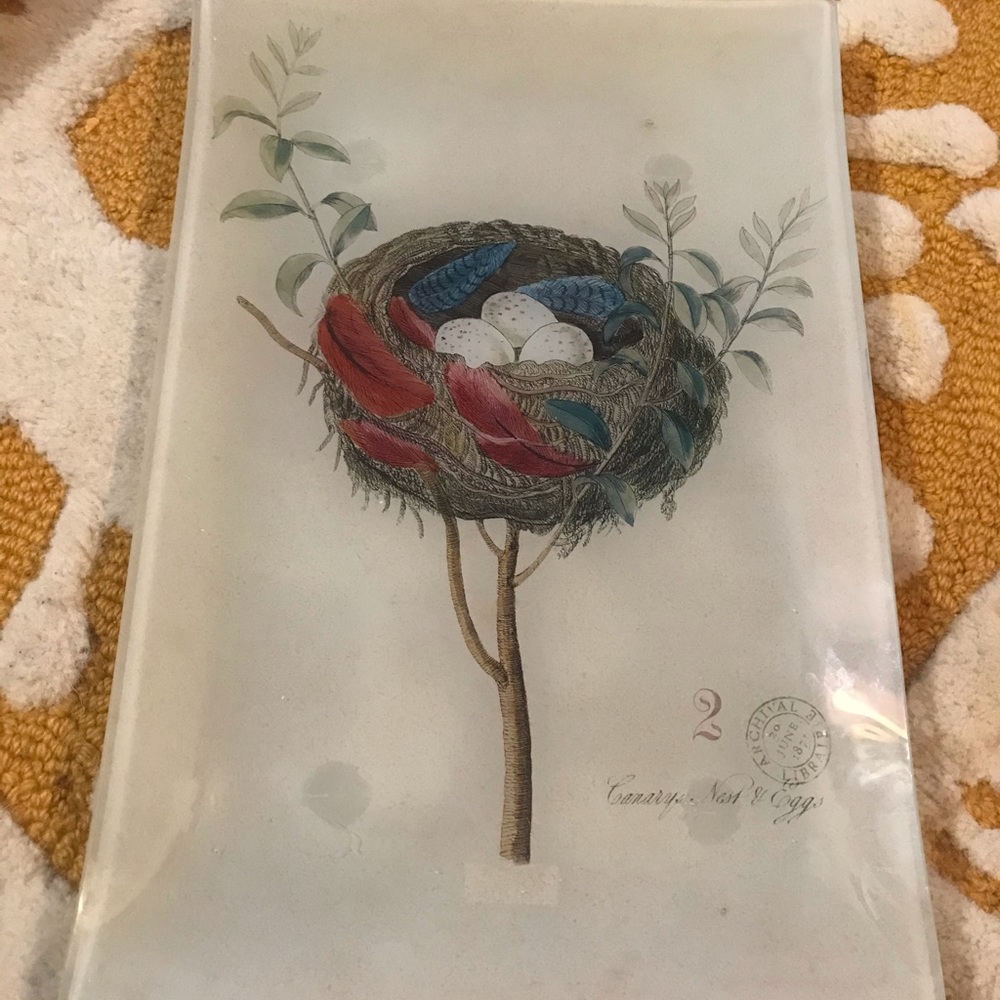 Fringe glass tray